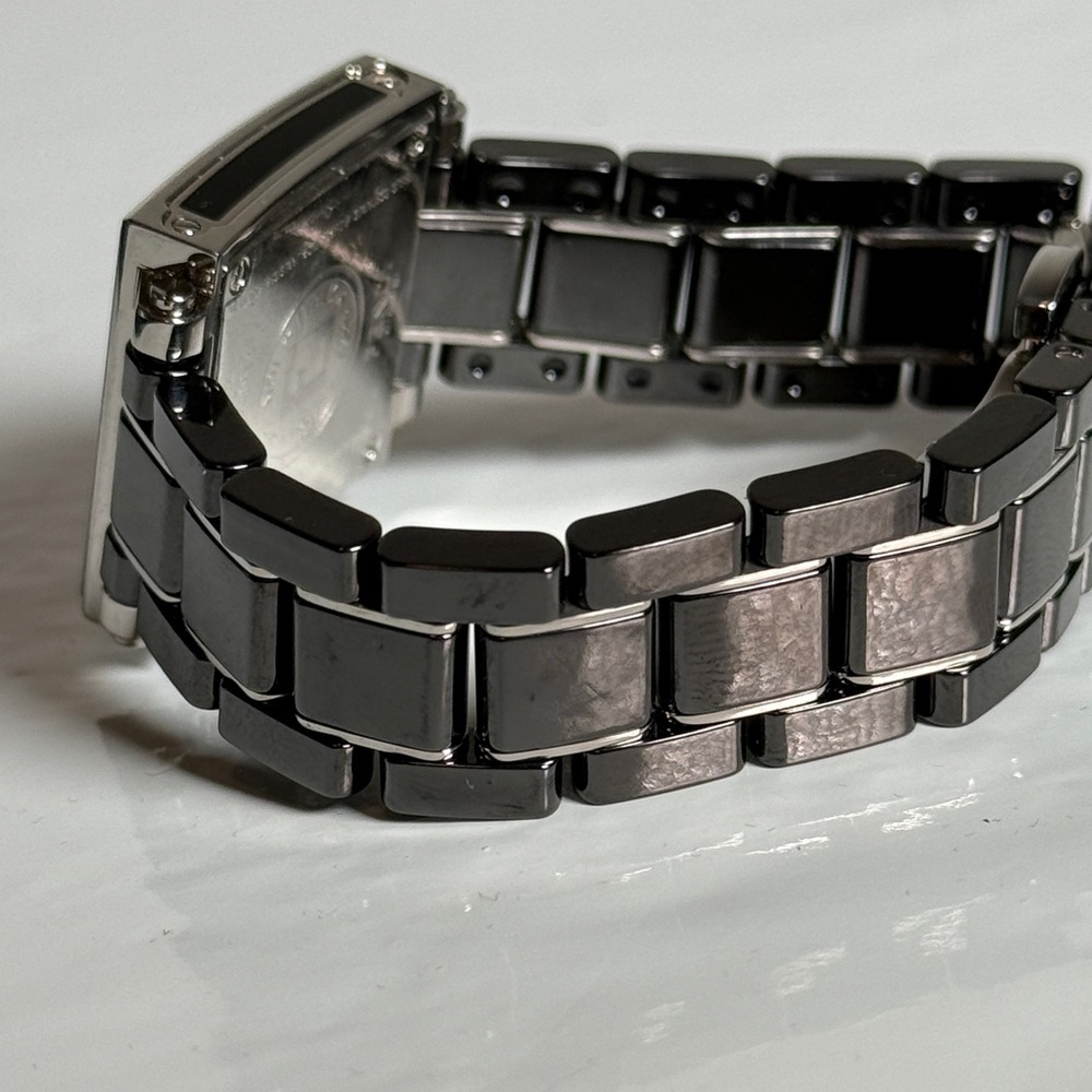 Fendi Orologi 6200L Swiss Made Watch Black Stainless Steel Square Face - Picture 10 of 11